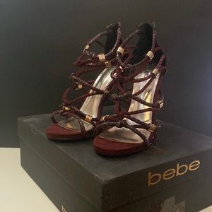 Bebe. Sandrra. Beet Red. High Heel